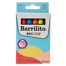 Crayones BARRILITO® jumbo modelo 6J caja con 6 piezas