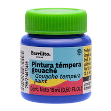 Pintura Tempera Gouaché BARRILITO® azúl ultramar 72747 modelo 75T caja con 12 piezas de 15ml c/u