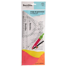Juego de geometría BARRILITO® modelo 7978JG 5 piezas