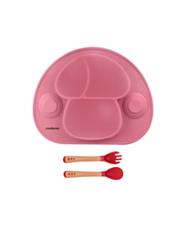Set de alimentación adherible con divisiones Red Lemon para bebé
