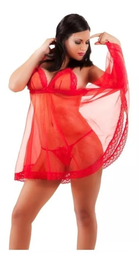 Lencería Babydoll Transparente Marilyn Linea Curvy