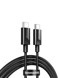 Cable Tipo C a Tipo C Baseus Carga Rápida 100W 5A MacBook Huawei Samsung 1.5m