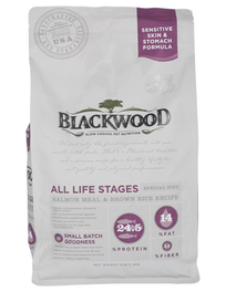 Croqueta Blackwood de salmón y arroz para perro todas las etapas 2.2kg