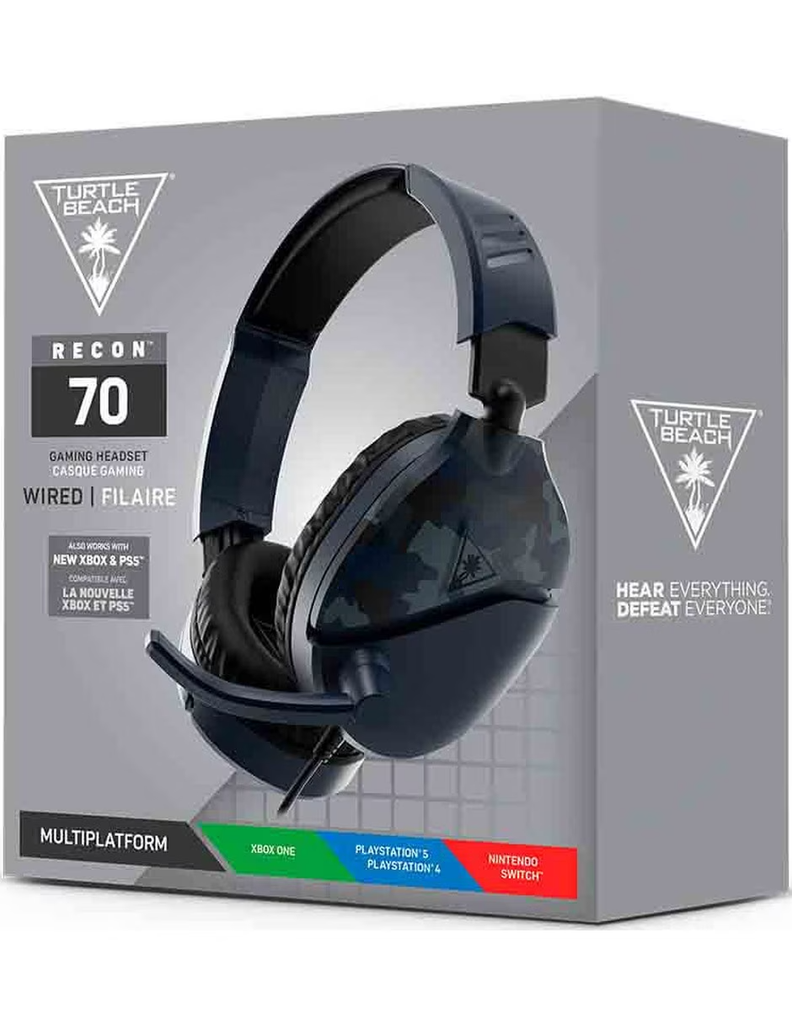 Audífonos Gamer Over-Ear Turtle Beach Recon 70 Alámbricos – PlusCard